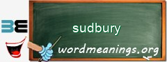 WordMeaning blackboard for sudbury